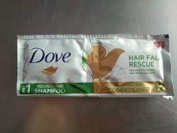 DOVE NOURISHING SHAMPOO HAIRFALL RESCUE  DETANGLING CONDITIONER 5 RS