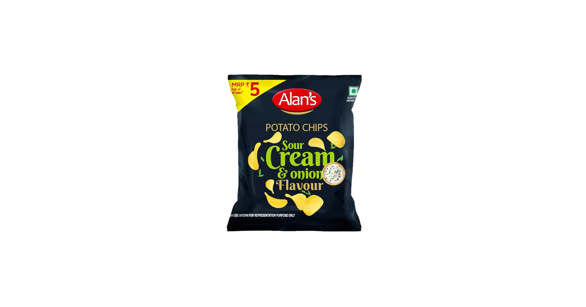 ALANS POTATO CHIPS CREAM & ONION 12G