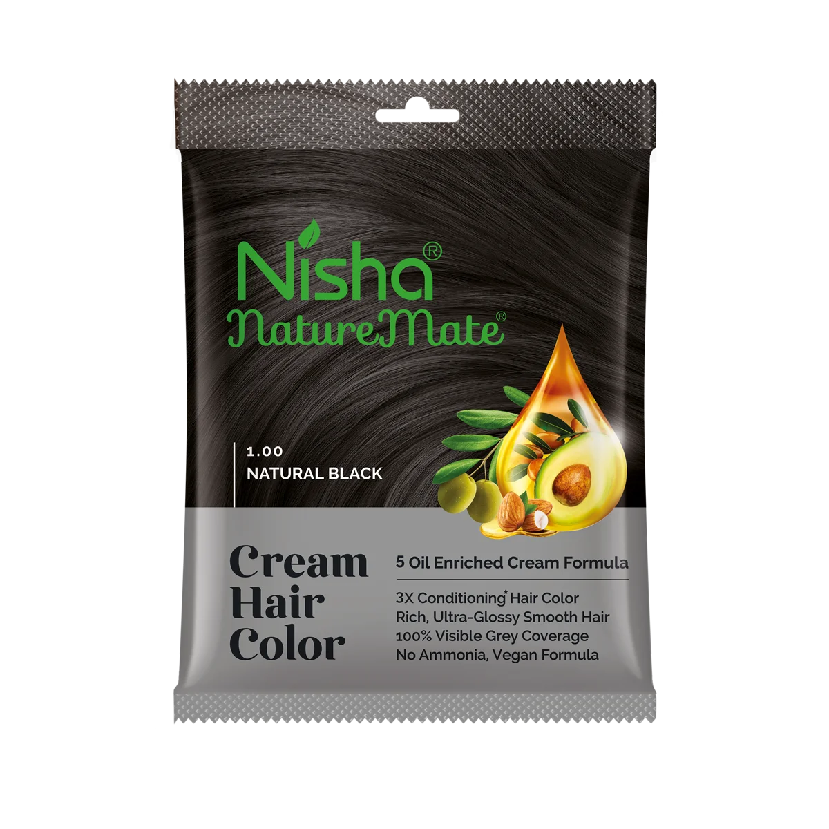 NISHA NATURAL MATE CREAM HAIR COLOR